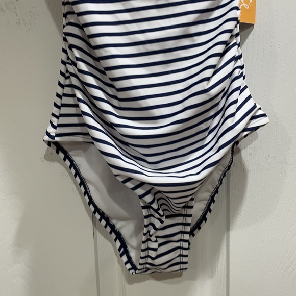 NWT Kona Sol Striped Macrame One Piece Swimsuit S - Picture 7 of 10